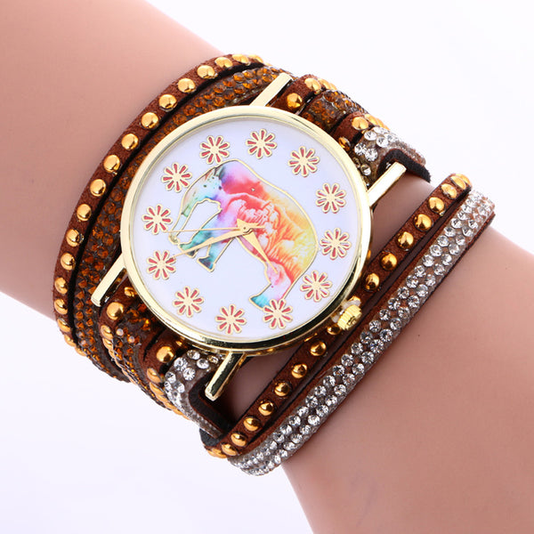 Elephant Bracelet Watch in Brown